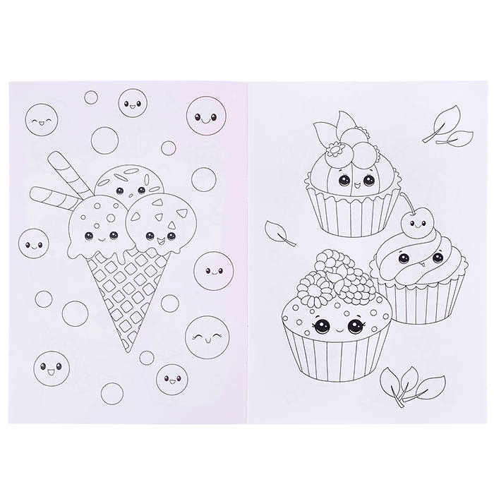 Фото к товару Раскраски эконом Няшки-раскраски. Вкусняшки Раскраски эконом Няшки-раскраски. Вкусняшки