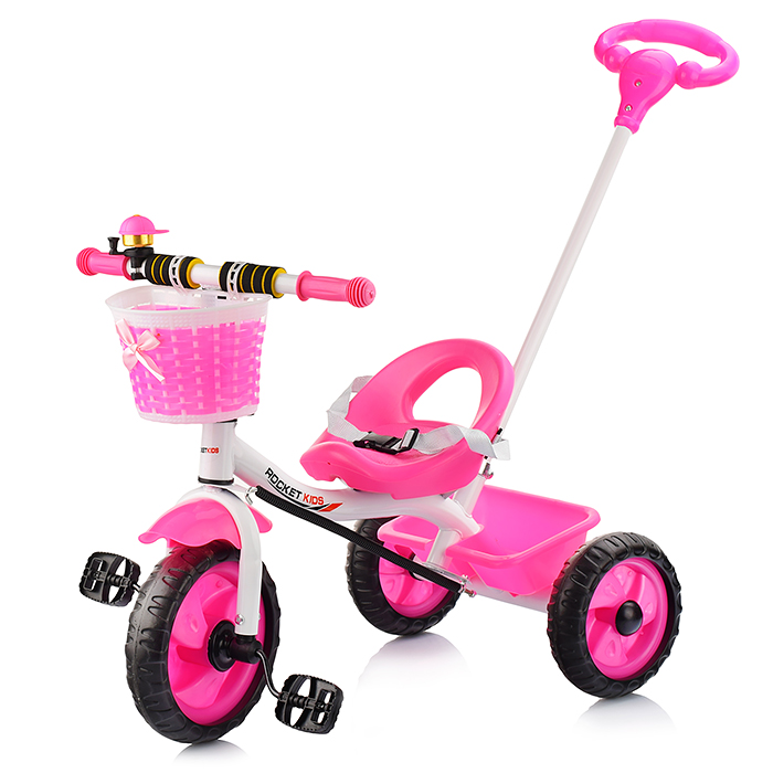 Велосипед XEL-568T-1, 3-х колесный, бело-розовый