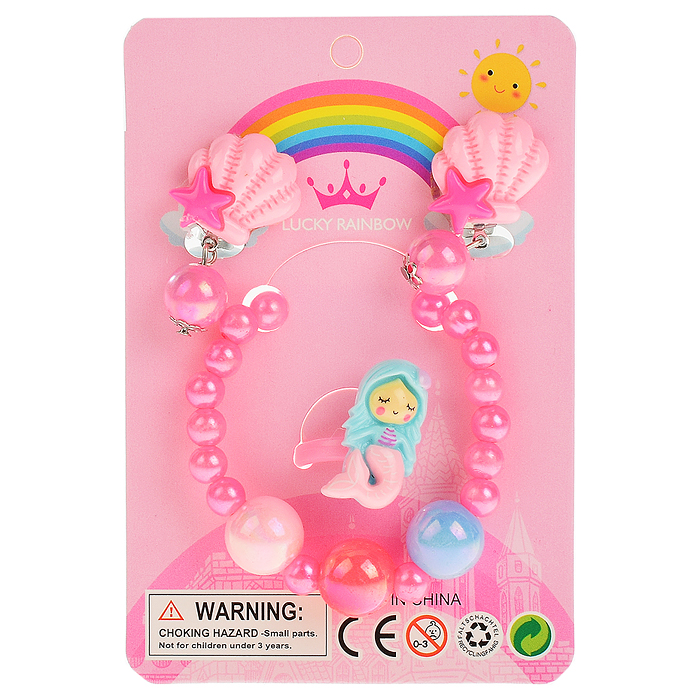 Фото к товару Набор украшений R3-17 "Русалочка" (браслет, кольцо и клипсы) в пакете Набор украшений R3-17 "Русалочка" (браслет, кольцо и клипсы) в пакете