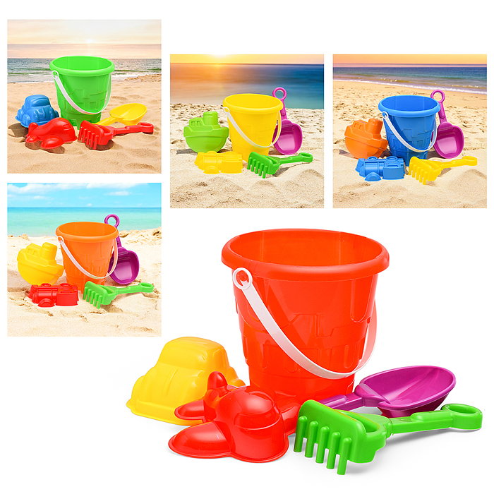 Набор песочный №13 (ведро+лопатка+грабли+2 формочки транспорт) Набор песочный №13 (ведро+лопатка+грабли+2 формочки транспорт)