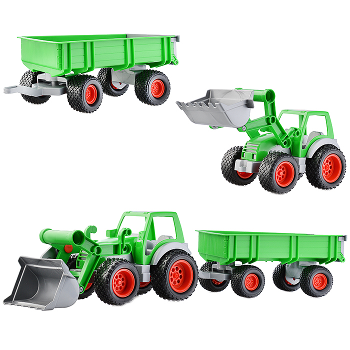 Фермер-техник Трактор-погрузчик с прицепом (в сеточке) Фермер-техник Трактор-погрузчик с прицепом (в сеточке)