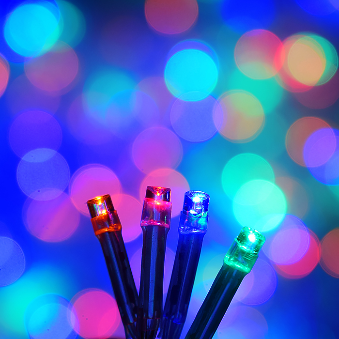 Фото к товару Электрогирлянда светодиодная Бахрома, 6*0,7м, 192 лампы, цветная Электрогирлянда светодиодная Бахрома, 6*0,7м, 192 лампы, цветная