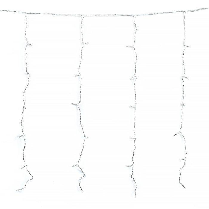 Фото к товару Электрогирлянда светодиодная Бахрома, 6*0,7м, 192 лампы, цветная Электрогирлянда светодиодная Бахрома, 6*0,7м, 192 лампы, цветная