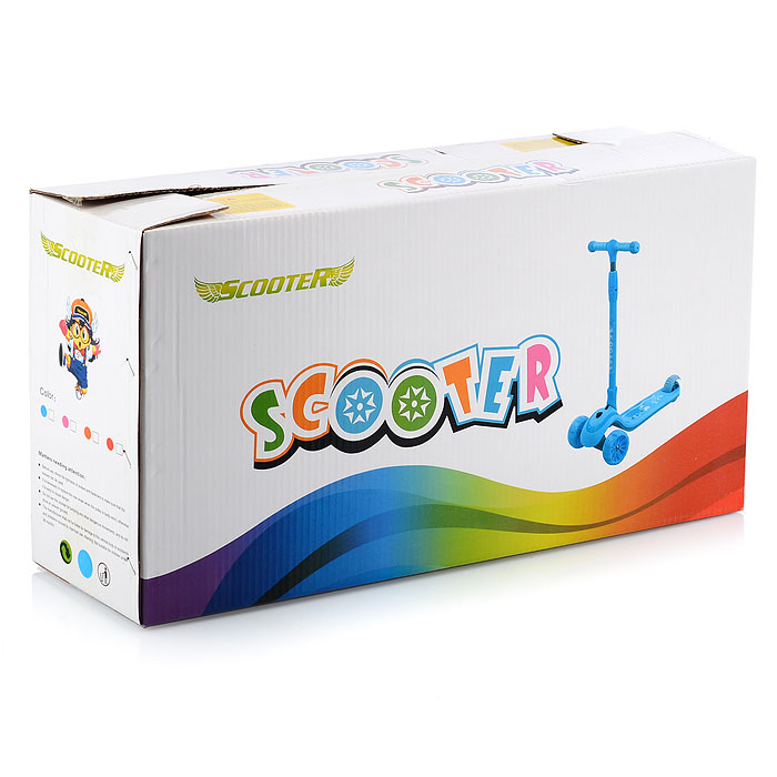 Фото к товару Самокат U066846Y голубой, в коробке Самокат U066846Y голубой, в коробке