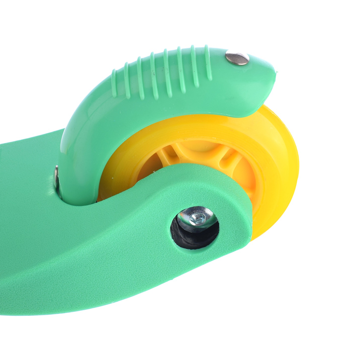 Фото к товару Самокат трёхколёсный ROCKET колёса световые PU, цвет желто-зеленый Самокат трёхколёсный ROCKET колёса световые PU, цвет желто-зеленый