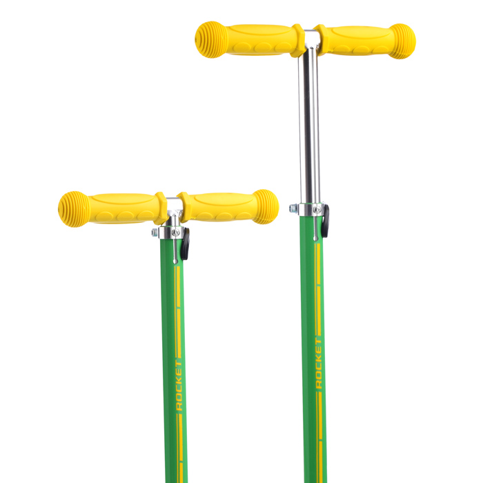 Фото к товару Самокат трёхколёсный ROCKET колёса световые PU, цвет желто-зеленый Самокат трёхколёсный ROCKET колёса световые PU, цвет желто-зеленый