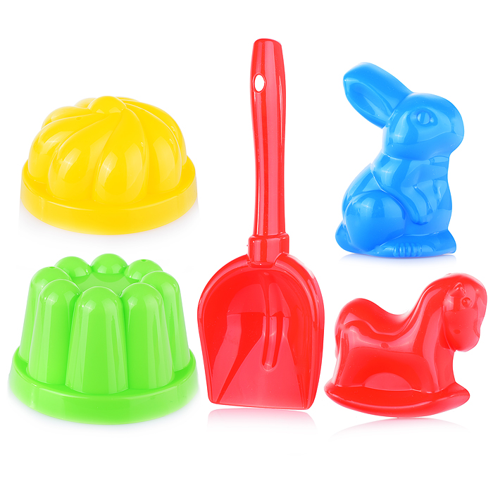 Набор №329: лопатка №5, формочки (заяц + лошадка), 2 формочки Набор №329: лопатка №5, формочки (заяц + лошадка), 2 формочки