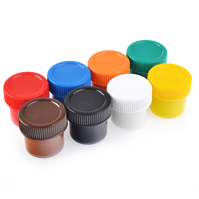 Фото к товару Гуашь 8 цв. 17,5 мл + глянц. Гуашь 8 цв. 17,5 мл + глянц.