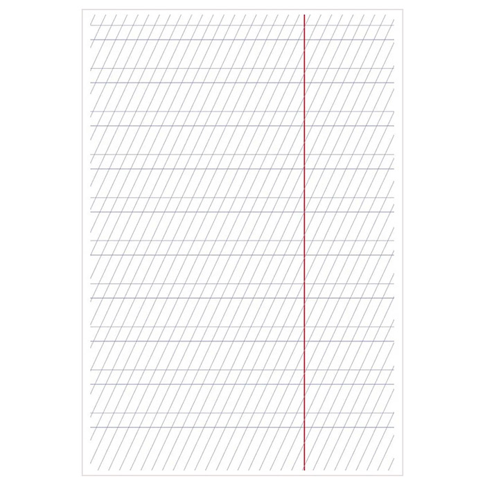 Фото к товару Тетрадь 12л. частая косая линия, Класс "A" на скобе Тетрадь 12л. частая косая линия, Класс "A" на скобе