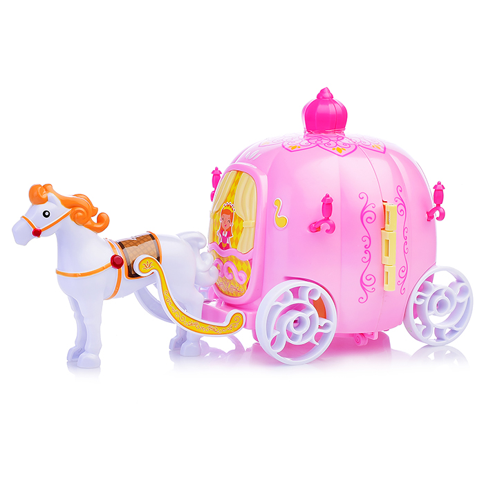 Фото к товару Карета QL074 с лошадью в коробке Карета QL074 с лошадью в коробке