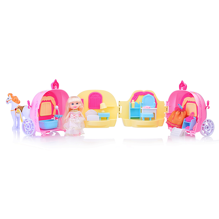 Фото к товару Карета QL074 с лошадью в коробке Карета QL074 с лошадью в коробке