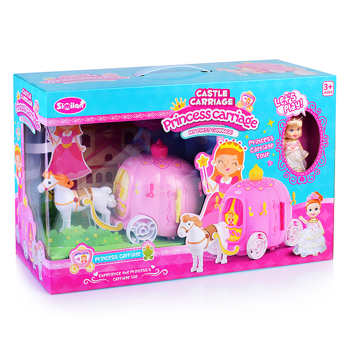 Фото к товару Карета QL074 с лошадью в коробке Карета QL074 с лошадью в коробке