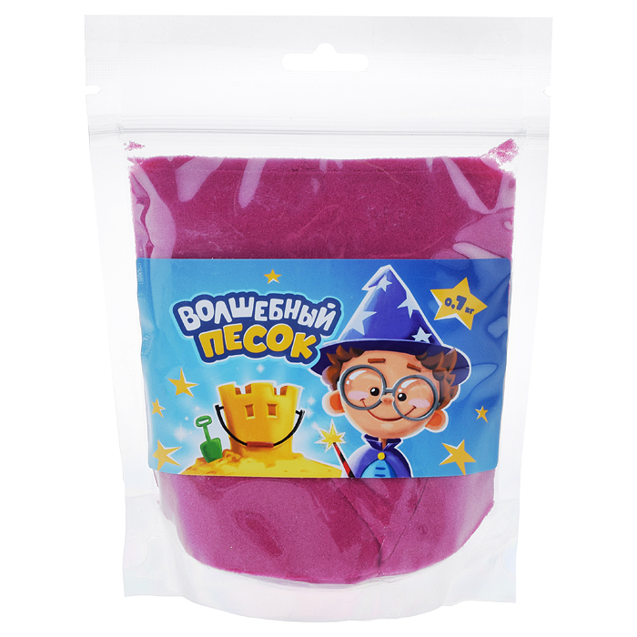 Кинетический песок "Волшебный песок", 700 гр., дойпак, розовый 
