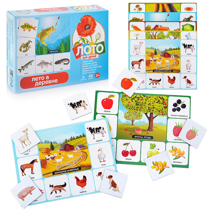 Лото детское "Лето в деревне" Лото детское "Лето в деревне"
