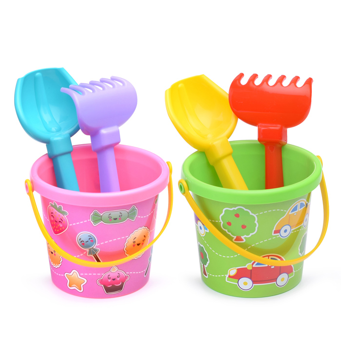 Набор №219: ведро малое с наклейкой, совок №2, грабельки №2 Набор №219: ведро малое с наклейкой, совок №2, грабельки №2