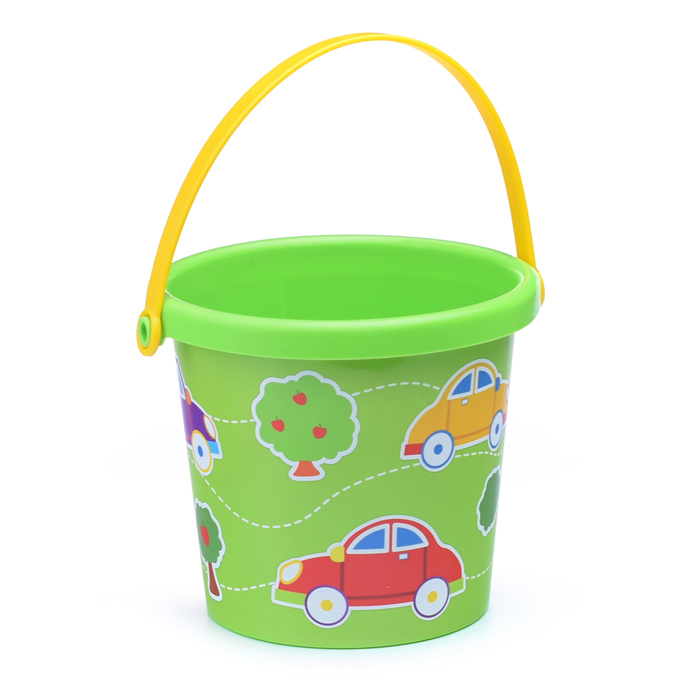 Фото к товару Набор №219: ведро малое с наклейкой, совок №2, грабельки №2 Набор №219: ведро малое с наклейкой, совок №2, грабельки №2