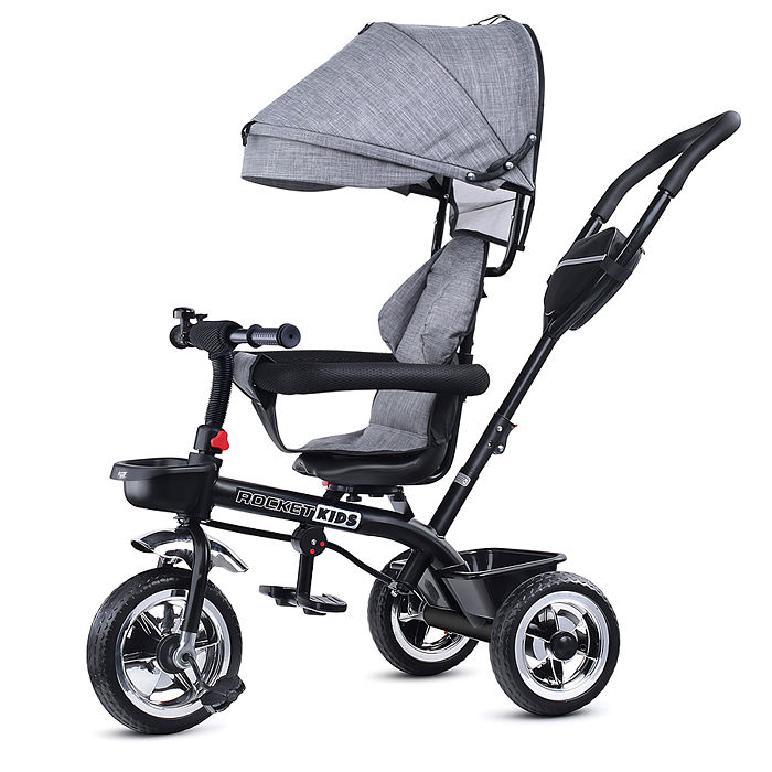 Велосипед 6166FP-3 3-х колесный, серый