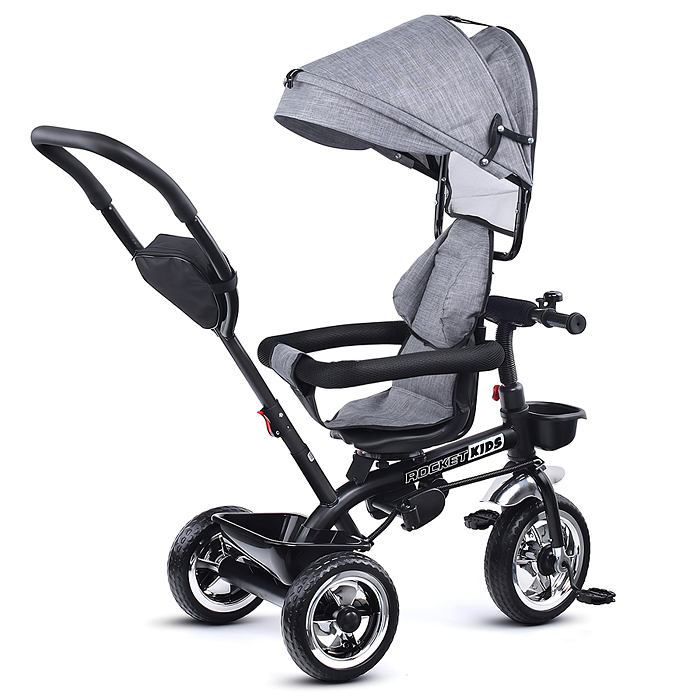 Фото к товару Велосипед 6166FP-3 3-х колесный, серый Велосипед 6166FP-3 3-х колесный, серый