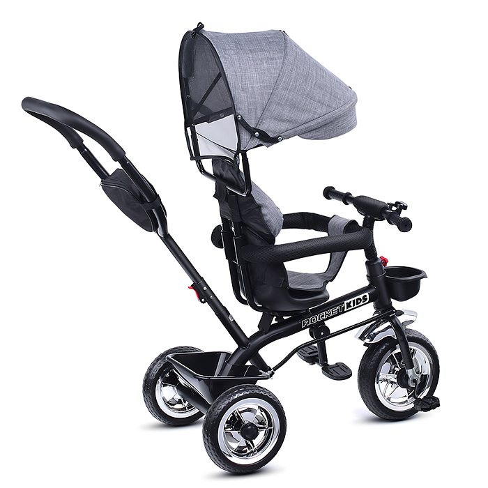 Фото к товару Велосипед 6166FP-3 3-х колесный, серый Велосипед 6166FP-3 3-х колесный, серый