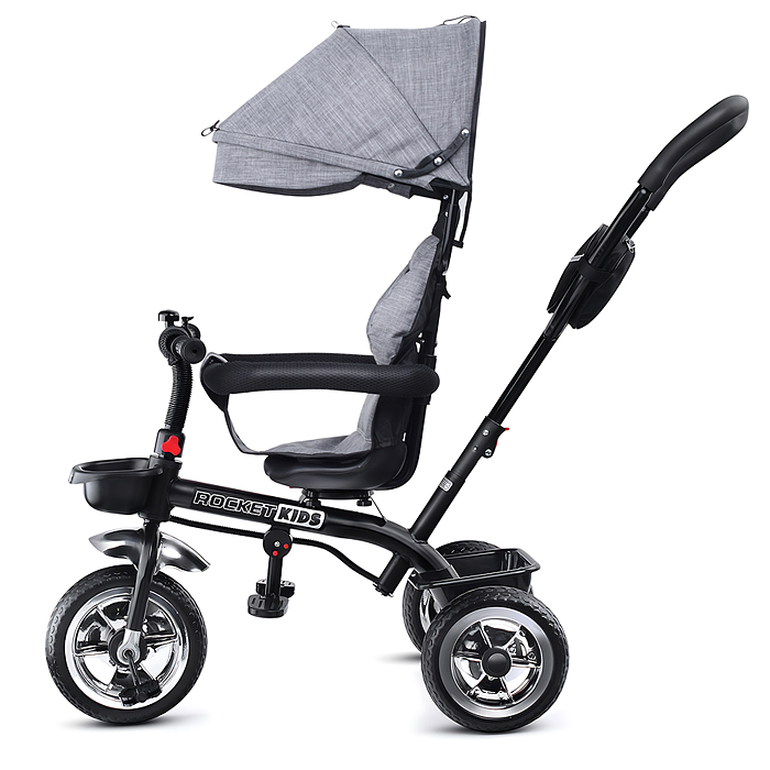 Фото к товару Велосипед 6166FP-3 3-х колесный, серый Велосипед 6166FP-3 3-х колесный, серый