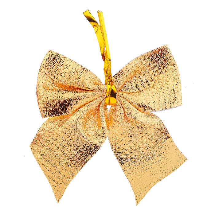 Фото к товару Новогоднее украшение S0915 "Бантики" золотистые (12шт.* 5см.) Новогоднее украшение S0915 "Бантики" золотистые (12шт.* 5см.)