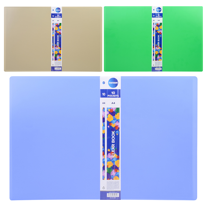Папка-файл с 10 вкладышами микс цвета 