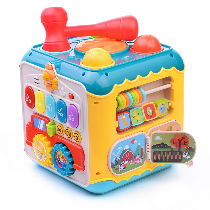 Фото к товару Развивающий центр "Мультикуб" в коробке Развивающий центр "Мультикуб" в коробке