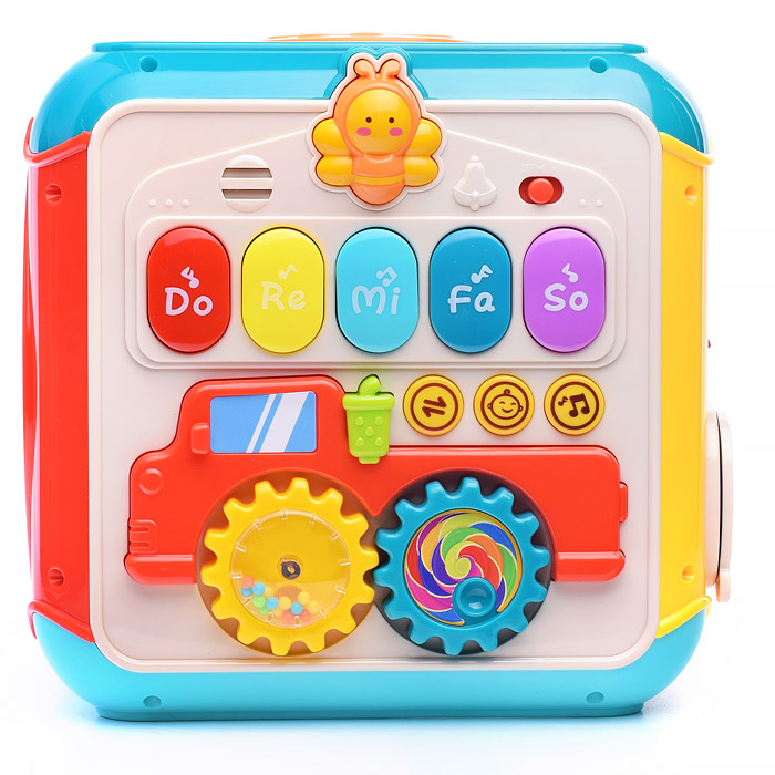 Фото к товару Развивающий центр "Мультикуб" в коробке Развивающий центр "Мультикуб" в коробке