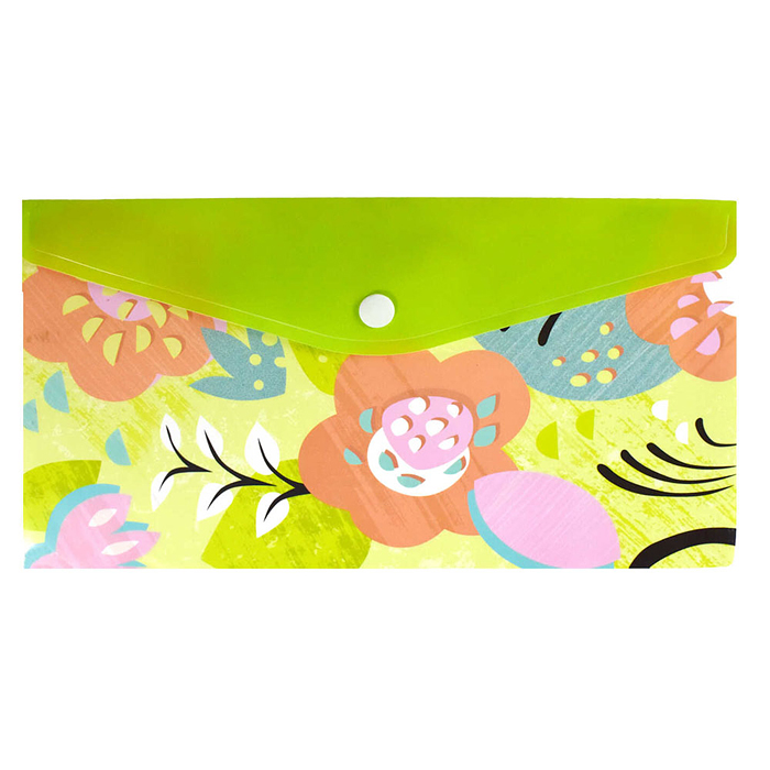 Папка на кнопке тревел  пластиковая "Геометрия" 