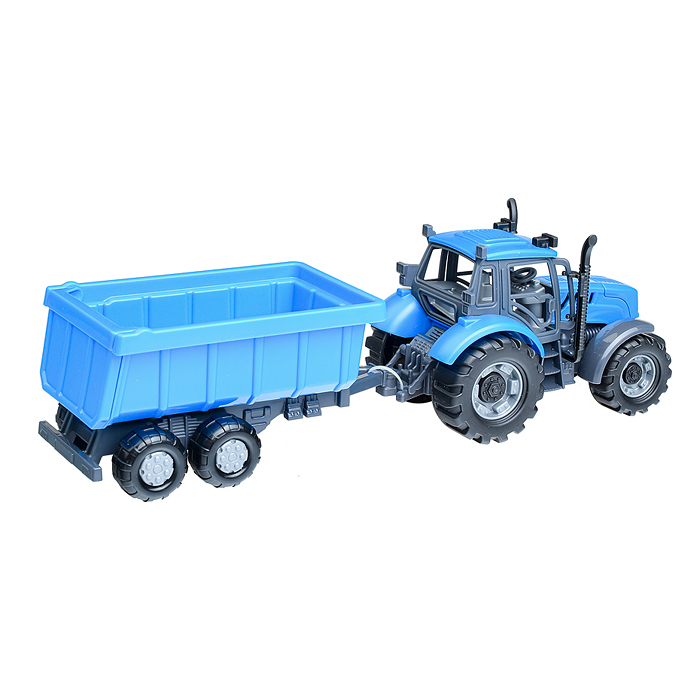Фото к товару Трактор "Прогресс" с прицепом инерционный (синий) (в коробке) Трактор "Прогресс" с прицепом инерционный (синий) (в коробке)