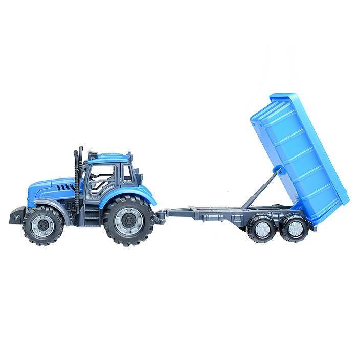 Фото к товару Трактор "Прогресс" с прицепом инерционный (синий) (в коробке) Трактор "Прогресс" с прицепом инерционный (синий) (в коробке)