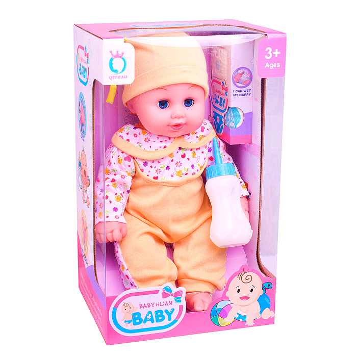 Фото к товару Пупс QH6035-39 с аксессуарами, в коробке Пупс QH6035-39 с аксессуарами, в коробке