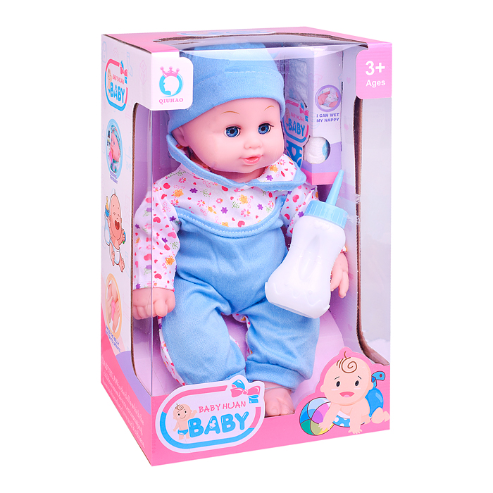 Фото к товару Пупс QH6035-39 с аксессуарами, в коробке Пупс QH6035-39 с аксессуарами, в коробке