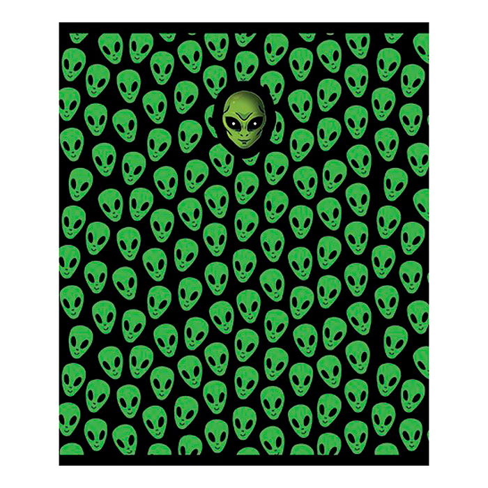 Тетрадь 48л. клетка А5 "Инопланетный гость" скрепка S премиум 4+4+ламинация+УФ брайль+выруб