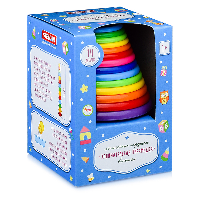 Фото к товару Занимательная пирамидка большая Занимательная пирамидка большая