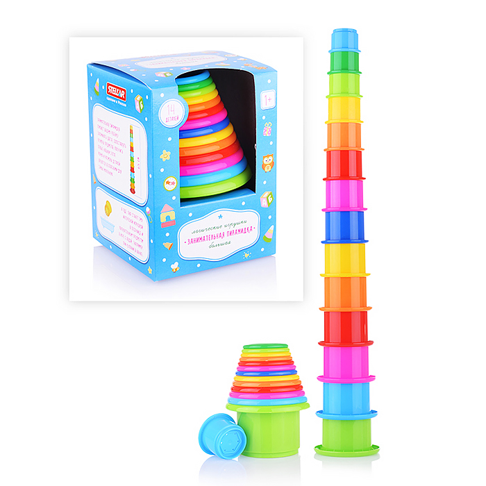 Фото к товару Занимательная пирамидка большая Занимательная пирамидка большая