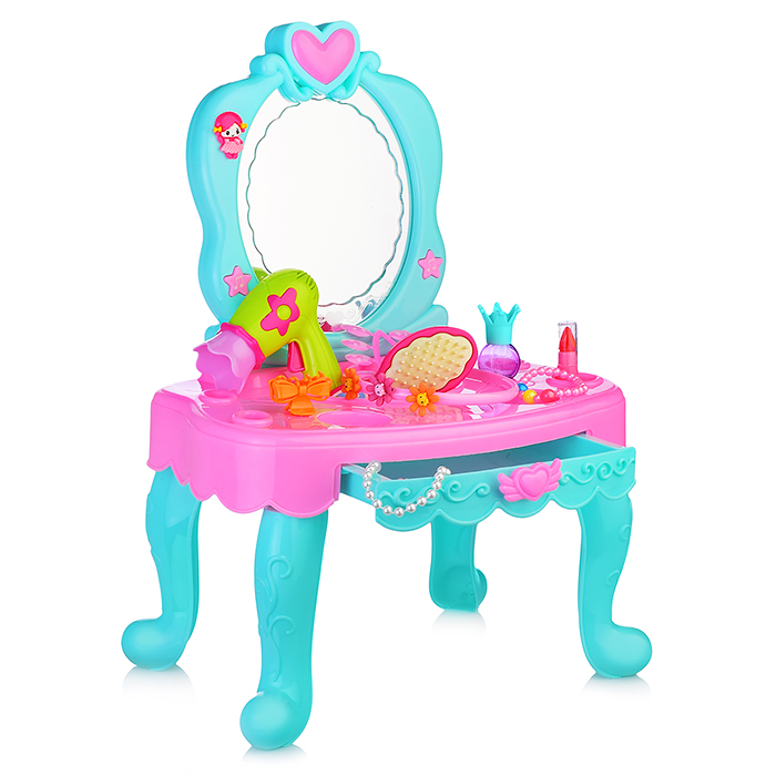 Фото к товару Игровой набор "Стилист" (столик) 8001C-2, свет/звук, в коробке Игровой набор "Стилист" (столик) 8001C-2, свет/звук, в коробке