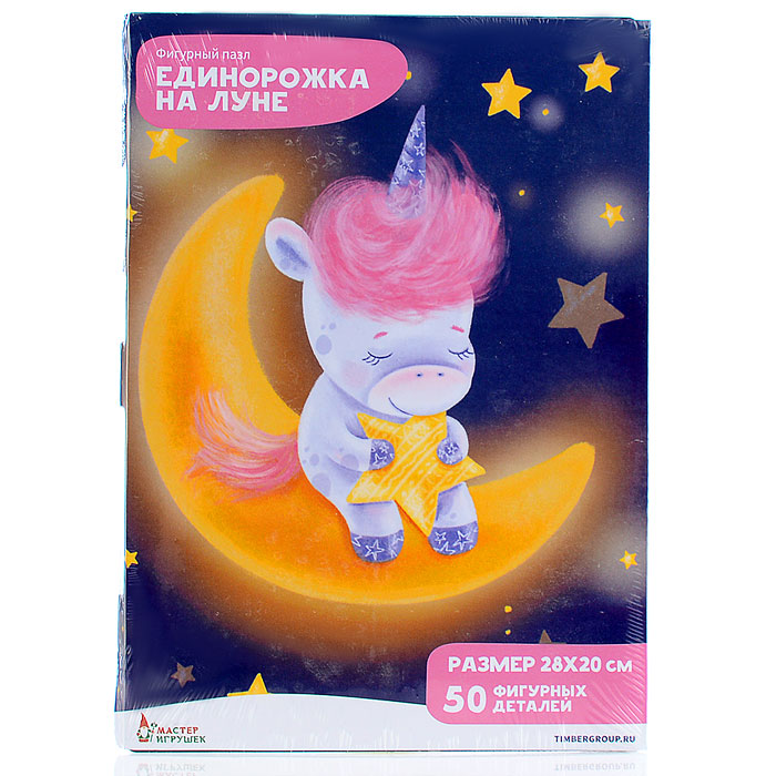 Пазл «Фигурный пазл «Единорожка на луне» Пазл «Фигурный пазл «Единорожка на луне»