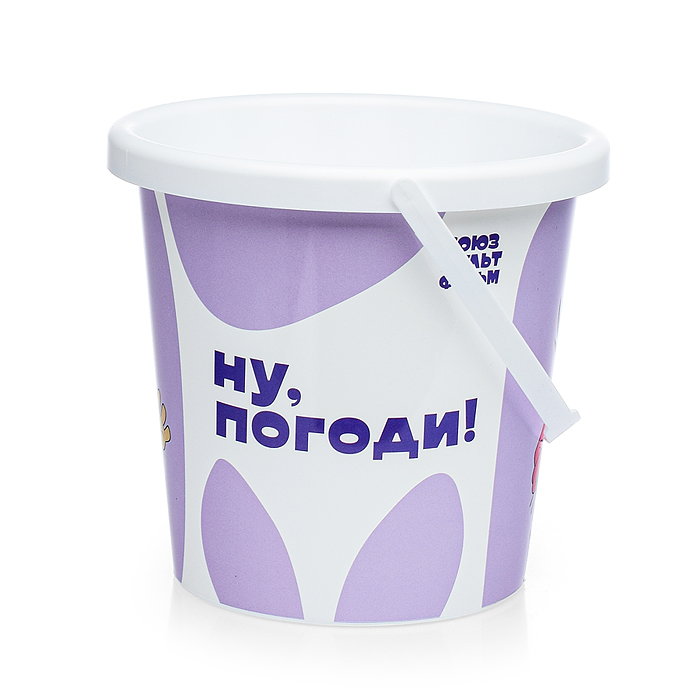 Фото к товару Набор "Ну, погоди!" №5: ведро с наклейкой, лопатка №5, грабельки №5, формочка (малина), лейка малая Набор "Ну, погоди!" №5: ведро с наклейкой, лопатка №5, грабельки №5, формочка (малина), лейка малая