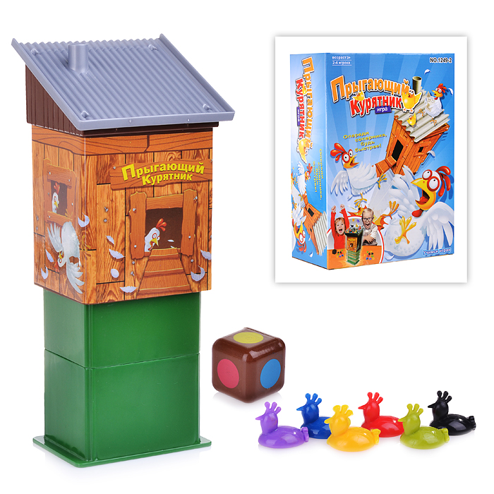 Настольная игра 1249-2 "Прыгающий курятник" в коробке Настольная игра 1249-2 "Прыгающий курятник" в коробке