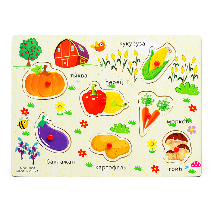 Пазл-вкладыш D0463 "Овощи"