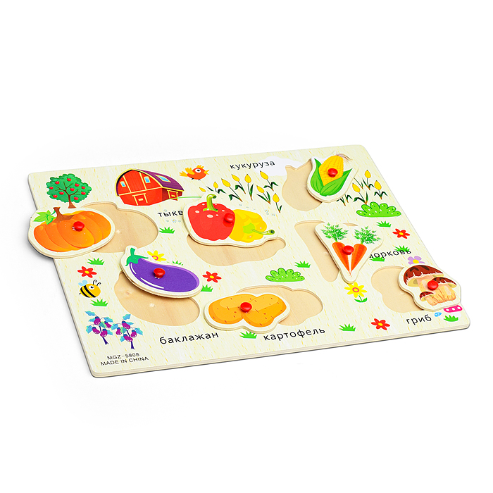 Пазл-вкладыш D0463 "Овощи"