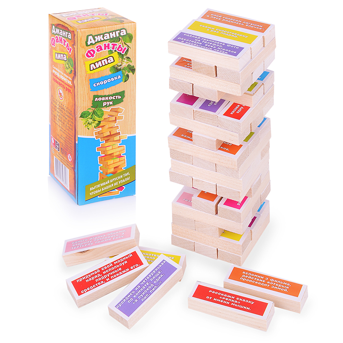 Настольная игра "Джанга-фанты липа" малая (из натурального дерева)