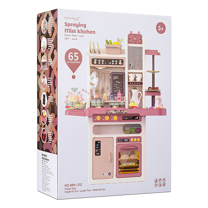 Фото к товару Игровой набор кухня 889-212 "Шеф-повар" (свет, звук) в коробке Игровой набор кухня 889-212 "Шеф-повар" (свет, звук) в коробке