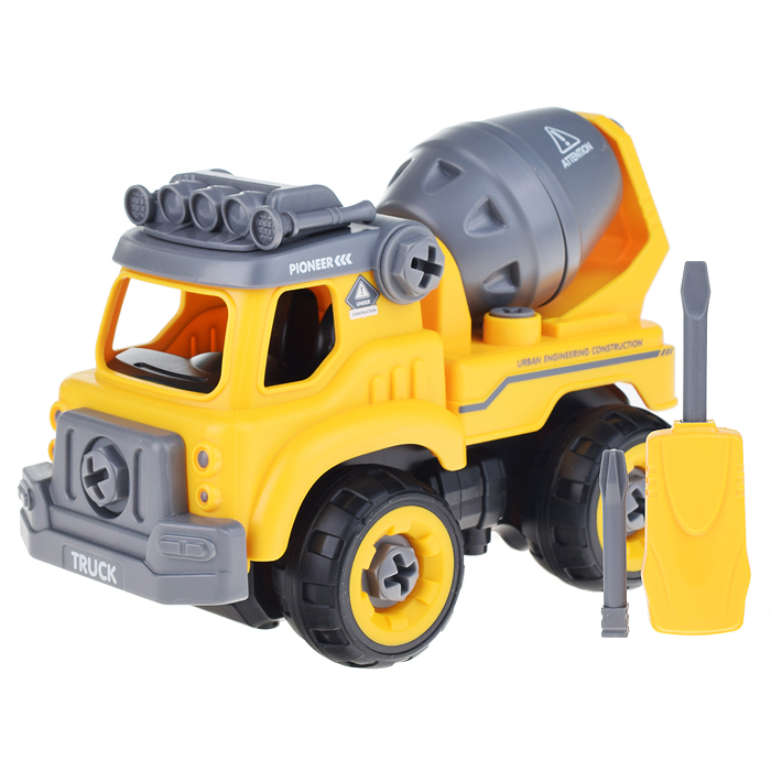 Машина-конструктор 1354 "Миксер" с отвёрткой, звук, в пакете Машина-конструктор 1354 "Миксер" с отвёрткой, звук, в пакете