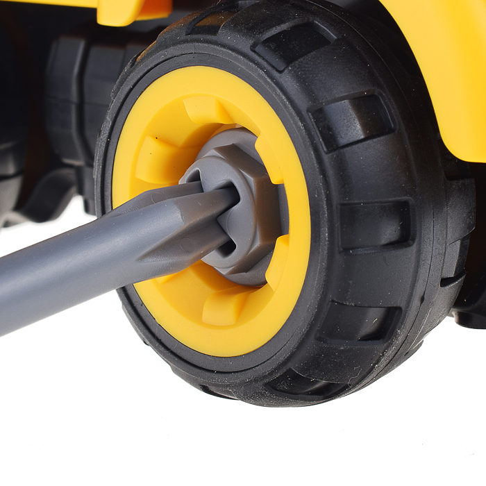 Машина-конструктор 1354 "Миксер" с отвёрткой, звук, в пакете