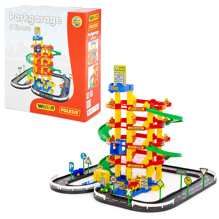 Паркинг 5-уровневый с дорогой и автомобилями (в коробке) Паркинг 5-уровневый с дорогой и автомобилями (в коробке)