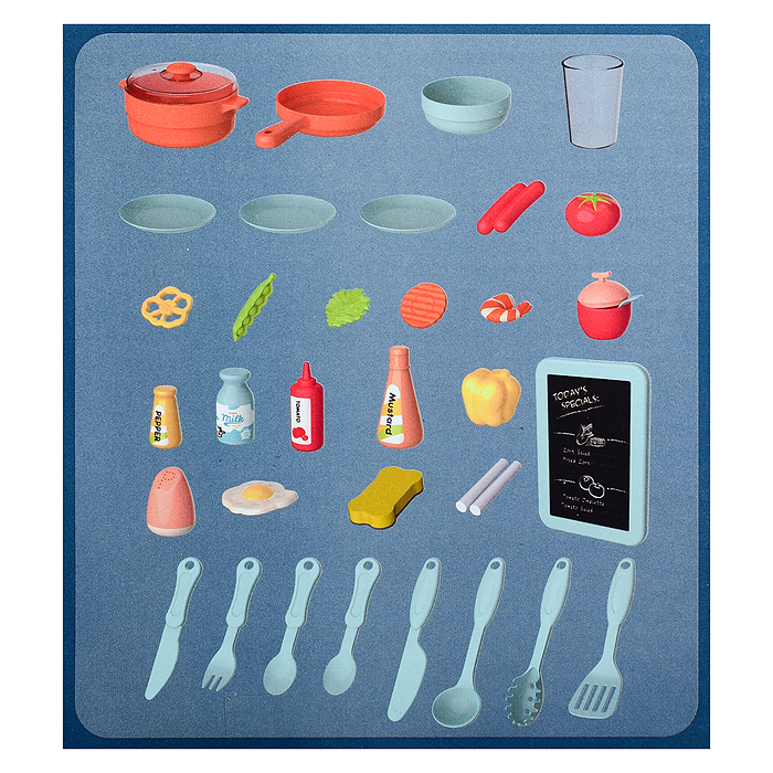 Фото к товару Игровой набор кухня 889-169 "Маленький шеф-повар" (свет, звук, вода) в коробке Игровой набор кухня 889-169 "Маленький шеф-повар" (свет, звук, вода) в коробке