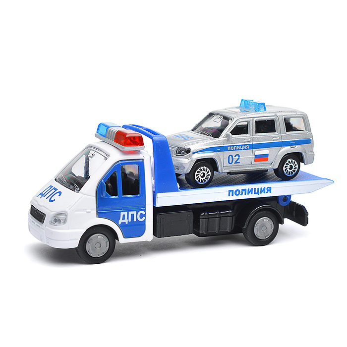 Фото к товару Набор из 2-х машин металл. Газель Эвакуатор 12,5см+ УАЗ Патриот 7,5см Набор из 2-х машин металл. Газель Эвакуатор 12,5см+ УАЗ Патриот 7,5см