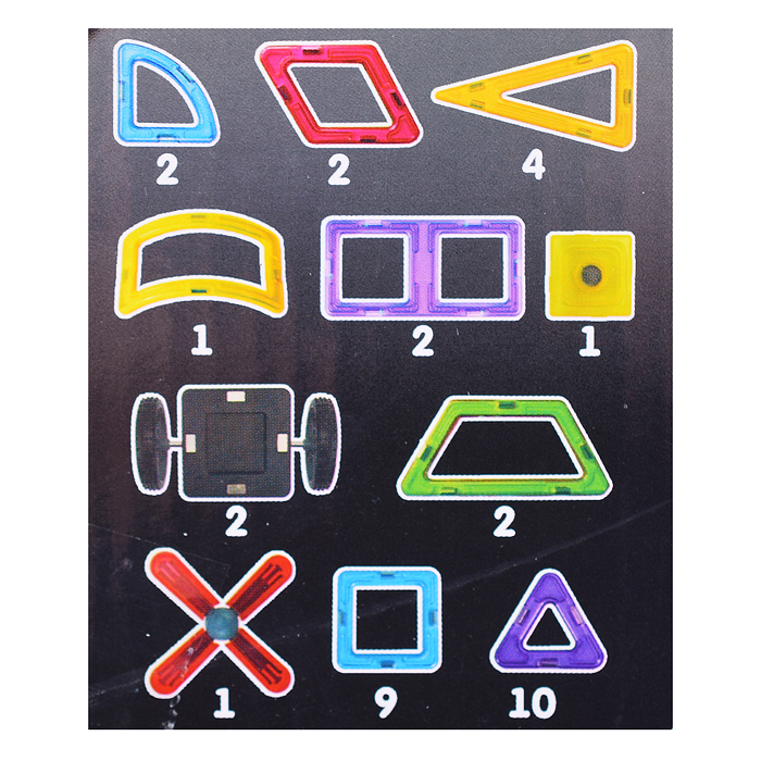 Фото к товару Конструктор магнитный 2466 "Цветные магниты" 36 дет., в коробке Конструктор магнитный 2466 "Цветные магниты" 36 дет., в коробке